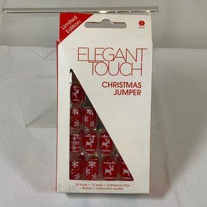 New Elegant Touch Christmas Jumper Limited Edition Acrylic Press On Nails